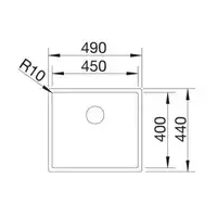 Zlewozmywak CLARON 450-U Stal polerowana, InFino BLANCO 521575