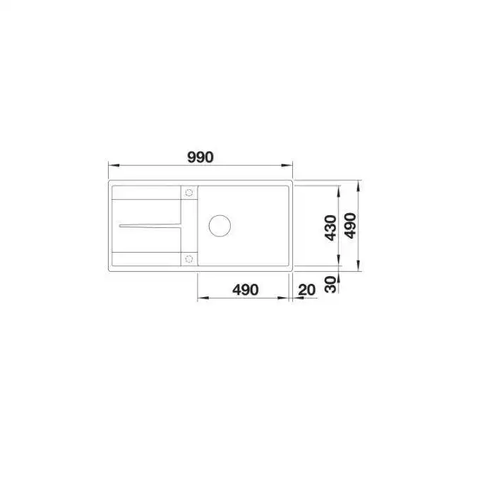 Zlewozmywak METRA XL 6 S-F Silgranit PuraDur Antracyt odwracalny, korek auto. BLANCO 519150