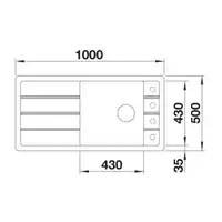 Zlewozmywak FARON XL 6 S Silgranit PuraDur Antracyt odwracalny, InFino BLANCO 524803