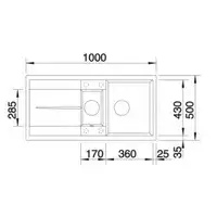 Zlewozmywak METRA 6 S Silgranit PuraDur Antracyt odwracalny BLANCO 513230