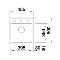 Zlewozmywak DALAGO 45-F Silgranit PuraDur Czarny korek auto. BLANCO 525870