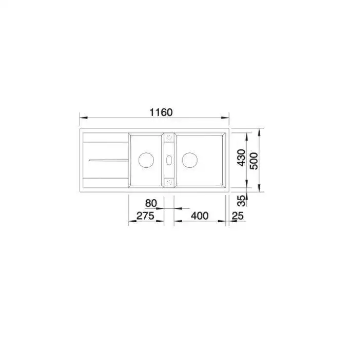 Zlewozmywak METRA 8 S Silgranit PuraDur Antracyt odwracalny BLANCO 513071