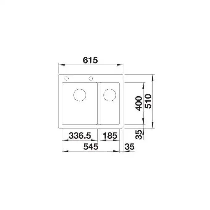 Zlewozmywak PLEON 6 Split Silgranit PuraDur Czarny, lewa, InFino BLANCO 525955