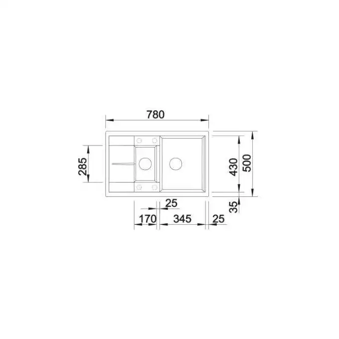 Zlewozmywak METRA 6 S Compact Silgranit PuraDur Tartufo odwracalny, korek auto. BLANCO 517353