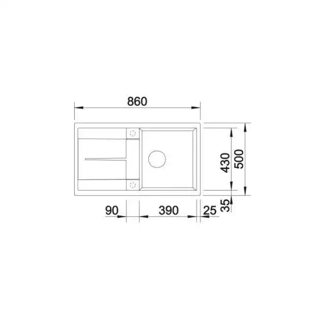 Zlewozmywak METRA 5 S Silgranit PuraDur Tartufo odwracalny BLANCO 517349