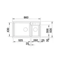 Zlewozmywak METRA 9 Silgranit PuraDur Antracyt lewa BLANCO 513273