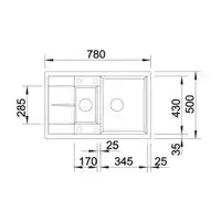 Zlewozmywak METRA 6 S Compact Silgranit PuraDur Biały odwracalny, korek auto. BLANCO 513468