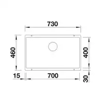 Komora SUBLINE 700-U Silgranit PuraDur Czarny, InFino BLANCO 526001