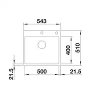 Komora SUBLINE 500-IF/A SteelFrame Silgranit PuraDur Biały, InFino BLANCO 524114