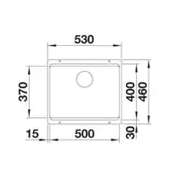 Komora ETAGON 500-U Silgranit PuraDur Kawowy, InFino, szyny BLANCO 522236