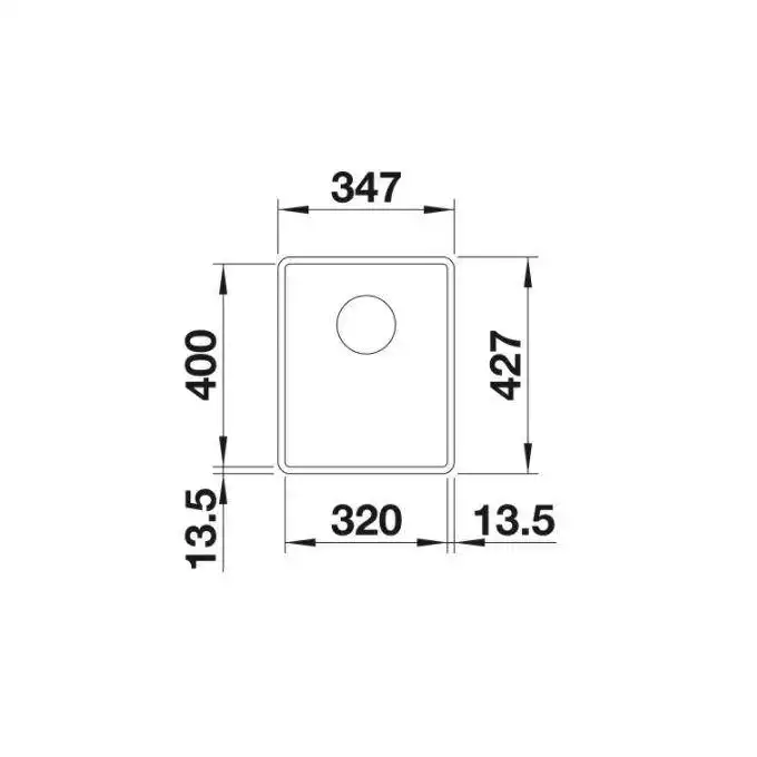 Komora SUBLINE 320-F Silgranit PuraDur Czarny, InFino BLANCO 525982