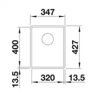 Komora SUBLINE 320-F Silgranit PuraDur Szarość skały, InFino BLANCO 523417