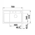 Zlewozmywak ZENAR XL 6 S Compact Silgranit PuraDur Antracyt prawa, korek auto., InFino BLANCO 523774