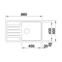 Zlewozmywak LEGRA XL 6 S Silgranit Biały odwracalny BLANCO 523328