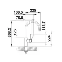 Bateria CANDOR Stal szczotkowana BLANCO 523120