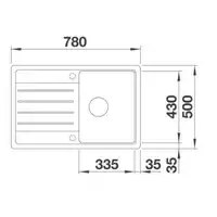 Zlewozmywak LEGRA 45 S Silgranit Antracyt odwracalny BLANCO 522201