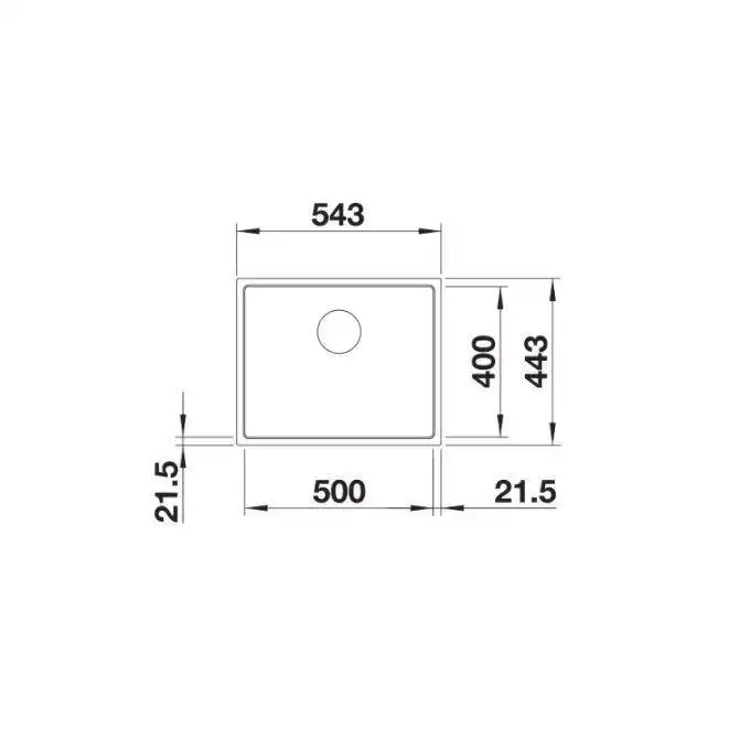 Komora SUBLINE 500-IF SteelFrame Silgranit PuraDur Czarny, InFino BLANCO 525997