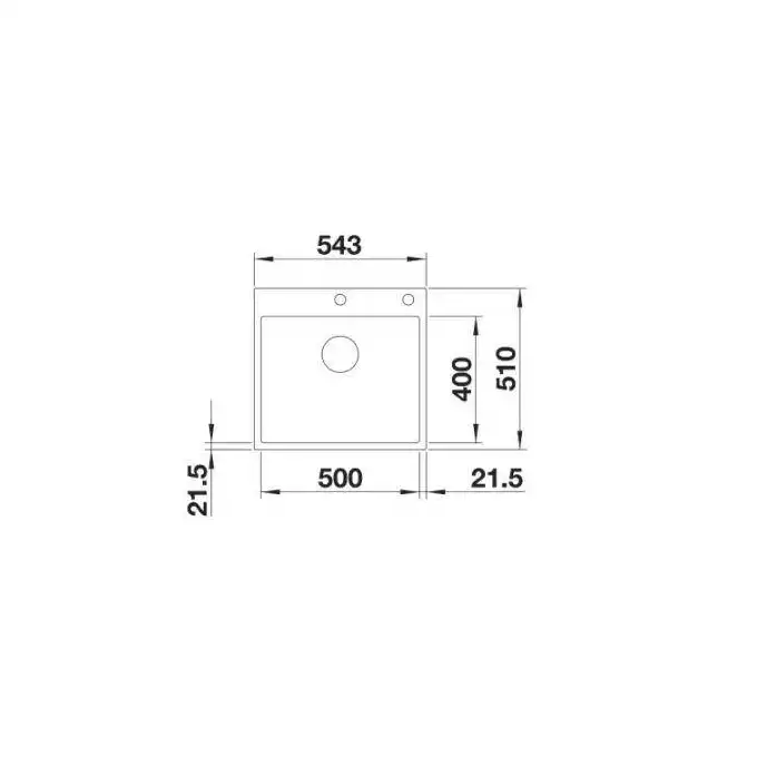 Komora SUBLINE 500-IF/A SteelFrame Silgranit PuraDur Antracyt, InFino BLANCO 524113