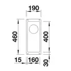 Komora SUBLINE 160-U Silgranit PuraDur Biały, InFino BLANCO 523400