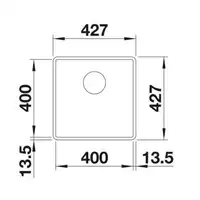 Komora SUBLINE 400-F Silgranit PuraDur Kawowy, InFino BLANCO 523499