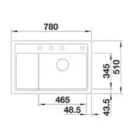 Zlewozmywak ZENAR XL 6 S Compact Silgranit PuraDur Antracyt prawa, korek auto., InFino BLANCO 523774