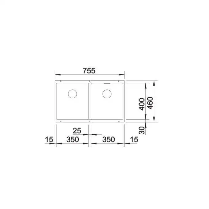 Komora SUBLINE 350/350-U Silgranit PuraDur Kawowy, InFino BLANCO 523583