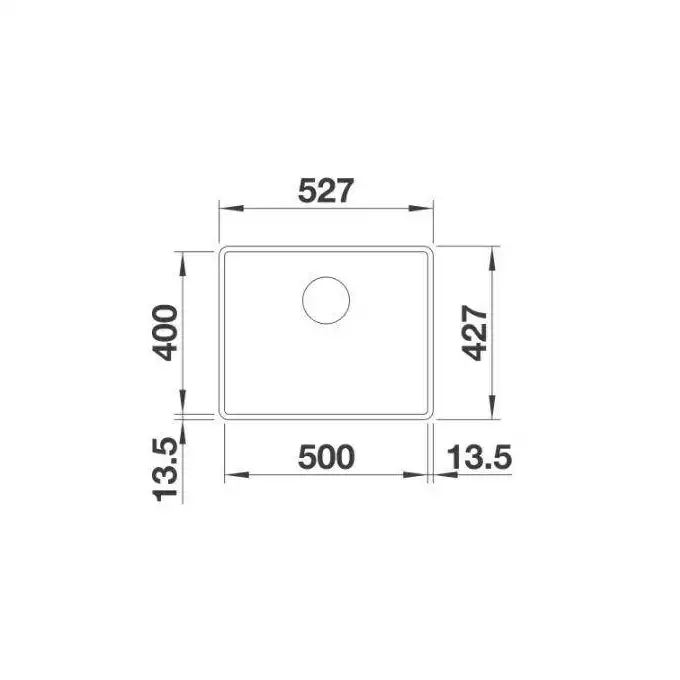 Komora SUBLINE 500-F Silgranit PuraDur Antracyt, InFino BLANCO 523532