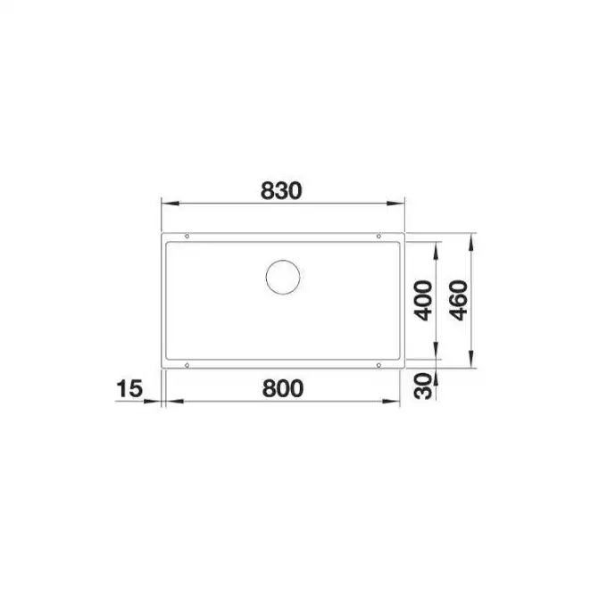 Komora SUBLINE 800-U Silgranit PuraDur Tartufo, InFino BLANCO 523148