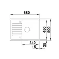 Zlewozmywak ZIA 45 S Compact Silgranit PuraDur Czarny odwracalny BLANCO 526009