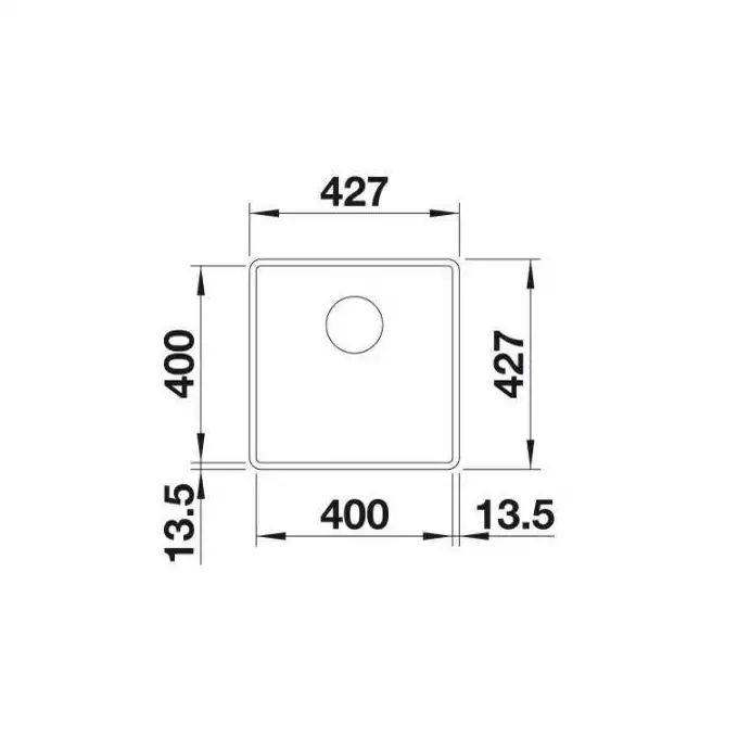 Komora SUBLINE 400-F Silgranit PuraDur Antracyt, InFino BLANCO 523475