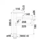 Bateria LINEE-S Chromowana BLANCO 517591