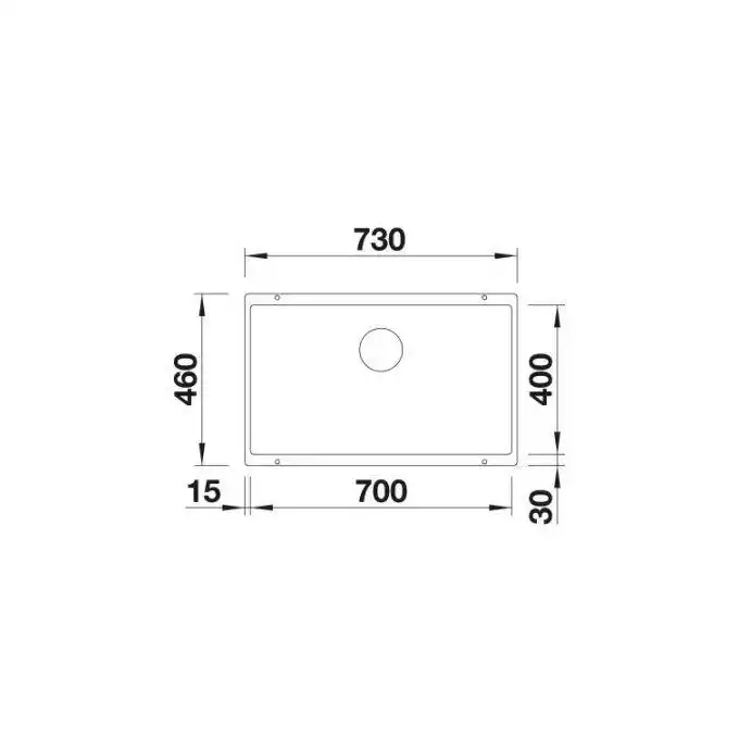 Komora SUBLINE 700-U Silgranit PuraDur Kawowy, InFino BLANCO 523451