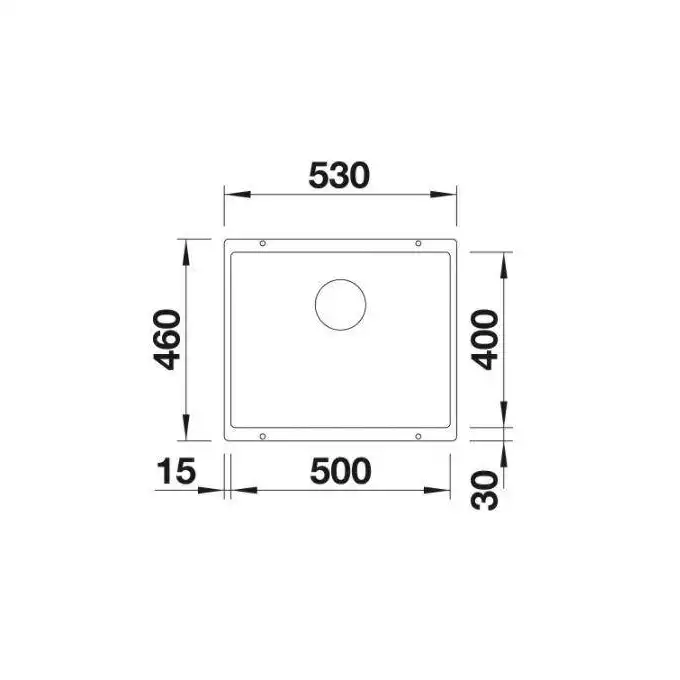 Komora SUBLINE 500-U Silgranit PuraDur Tartufo, InFino BLANCO 523439