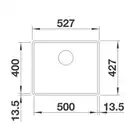 Komora SUBLINE 500-F Silgranit PuraDur Antracyt, InFino BLANCO 523532