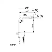 Bateria VONDA Stal szczotkowana BLANCO 518435