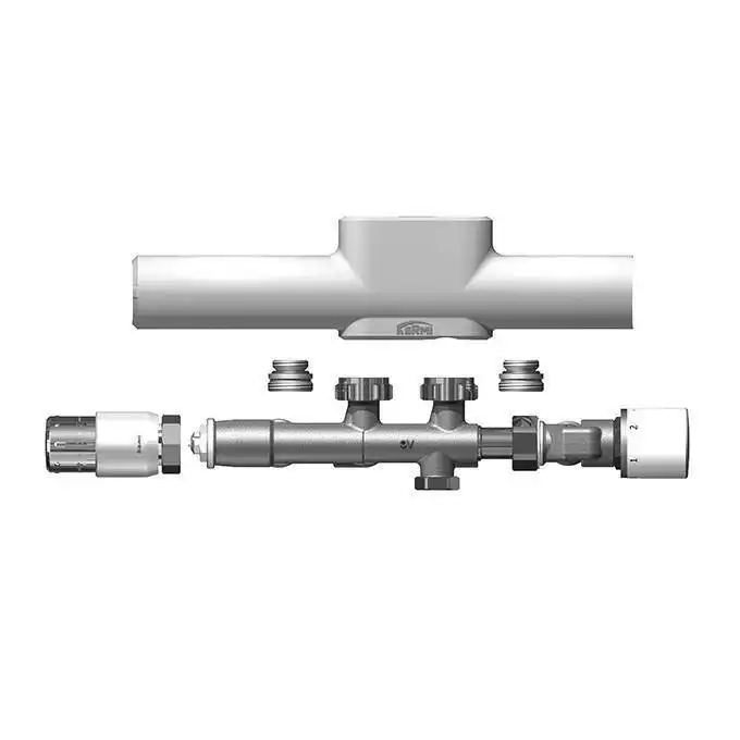 Zestaw przyłączeniowy x-link plus do FBH RAL 9016 SG dla systemu dwururowego KERMI ZV01680001