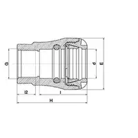 Złączka PE-STAL PLASSON 1003U0040010 wciskana FI 40x25 gwint wewnętrzny push fit-1003