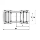 Dwuzłączka PE-PE (PUSH-FIT-1001) FI 40 (wciskana) PLASSON 1001U0040