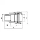 Złączka PE-STAL PLASSON 1002U0040010 wciskana FI 40x25 gwint zewnętrzny push fit-1002