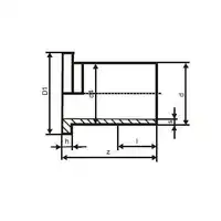 Tuleja kołnierzowa do PE FI125 (HD100-SDR17) - długa POLYMEDIUM 12DCRT125