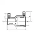 Mufa redukcyjna SG elektrooporowa do PE FI 63X50 PLASSON 491104063050