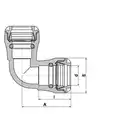 Kolano 90° PE-PE (PUSH FIT-1005) FI 40X40 (wciskane) PLASSON 1005U0040