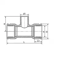 Trójnik 90° redukcyjny SG elektrooporowy do PE FI 110X90X110 PLASSON 491404110090