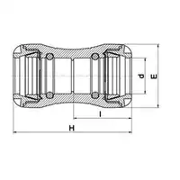 Dwuzłączka PE-PE (PUSH-FIT-1001) FI 40 (wciskana) PLASSON 1001U0040