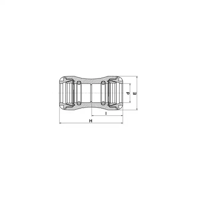 Dwuzłączka PE-PE (PUSH-FIT-1001) FI 40 (wciskana) PLASSON 1001U0040