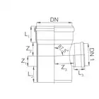Trójnik kanalizacyjny FI160/160 &lt; 87 PP KACZMAREK 0720153390