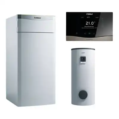 Pakiet z pompą ciepła flexoTHERM exclusive solanka VWF 157/4 + Regulator pogodowy VRC 720 + Zasobnik VIH RW 400/3BR VAILLANT 0010044223