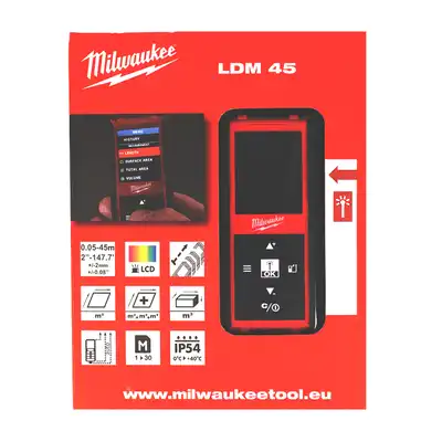 LDM45 Dalmierz laserowy 45 m MILWAUKEE 4933459277