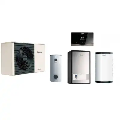 Pakiet z pompą ciepła aroTHERM plus monoblok VWL 75/6A + Moduł MEH 97/6 + Zasobnik VIH RW 300 + Zasobnik buforowy VP RW 45/2 B + Regulator VRC720 VAILLANT 0010044267