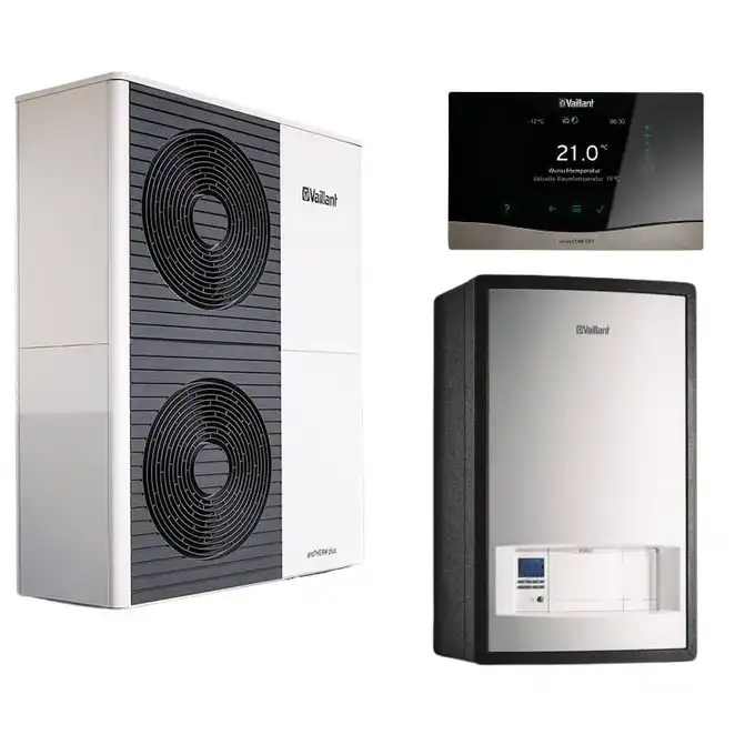 Pakiet z pompą ciepła aroTHERM plus monoblok VWL 105/6A + Moduł naścienny MEH 97/6 + Zasobnik VIH RW 300 + Regulator pogodowy VRC 720 VAILLANT 0010044192